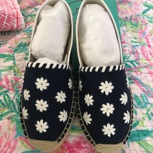 Jack Rogers Navy Blue & White Espadrilles
